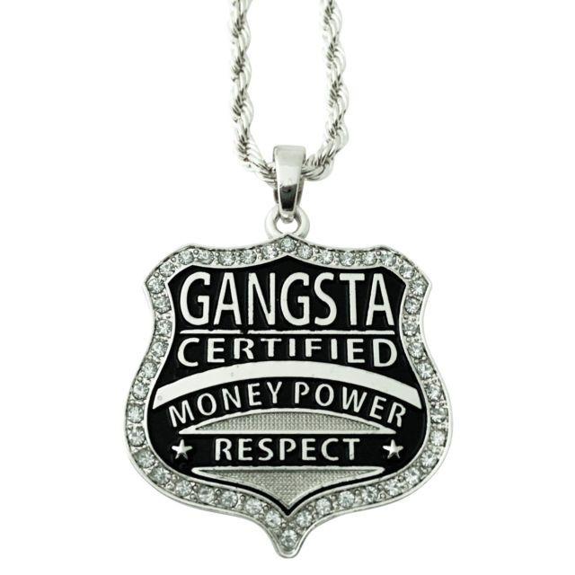 Gangster Money Logo - Silver Gangster Gangsta Money Power Respect Pendant Rope Chain ...