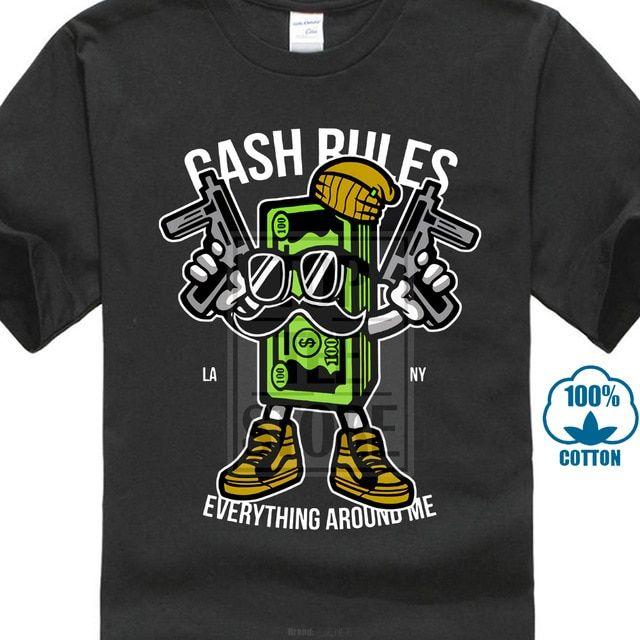 Gangster Money Logo - 100% Cotton Geek Family Top Tee Cash Rules Ny Money Funny Gangster ...