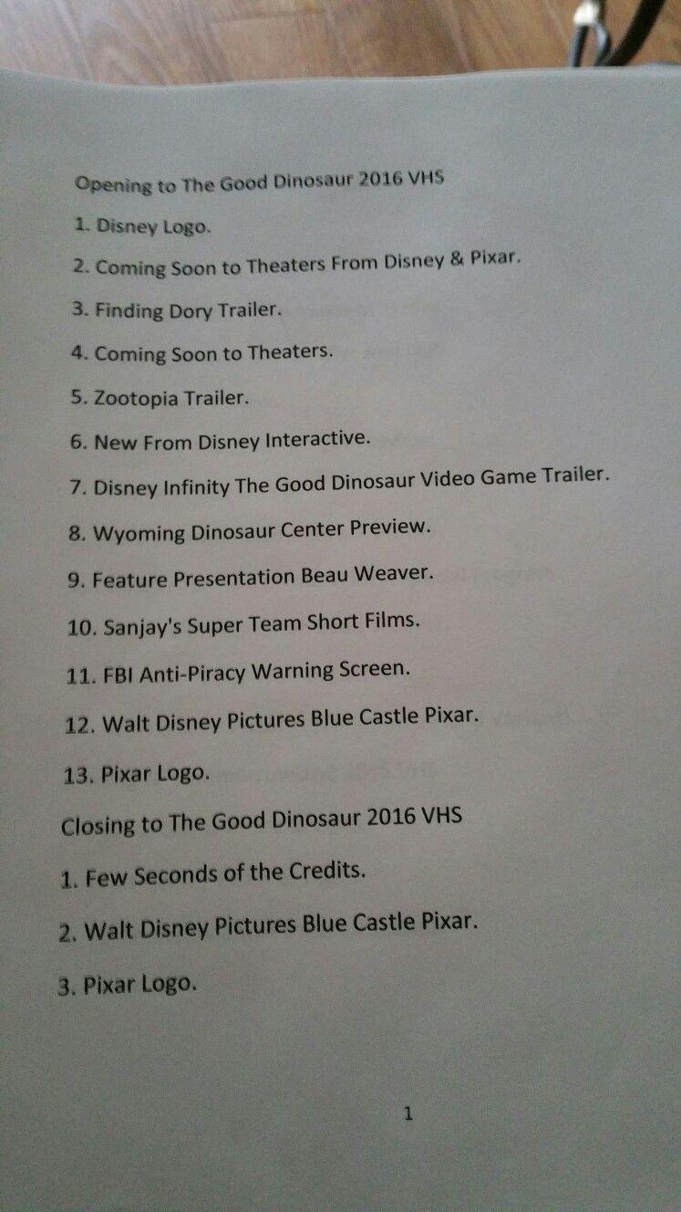 Coming Soon to Theaters From Disney & Pixar Logo - The Good Dinosaur VHS Full Screen | Pixar VHS | Pinterest | Pixar ...