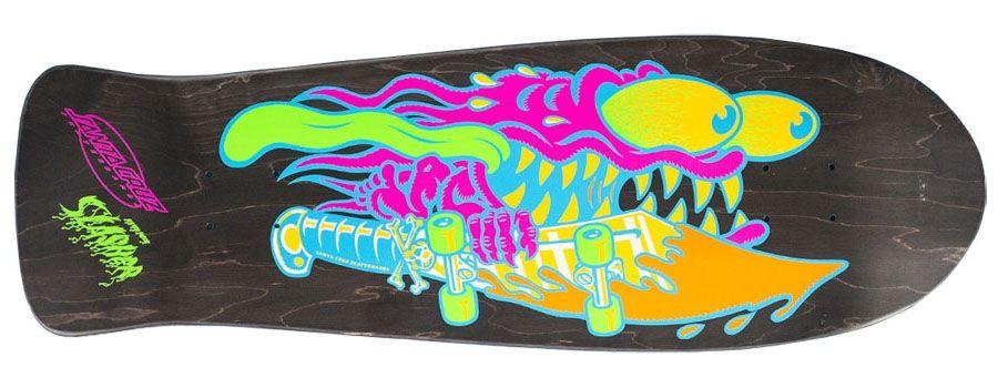 Santa Cruz Slasher Logo - Santa Cruz Neon Matte 10.1 Reissue Skateboard Deck