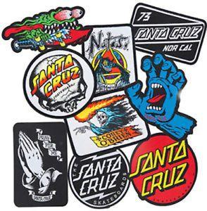 Santa Cruz Slasher Logo - SANTA CRUZ Sew on Skateboard Patch, Screaming