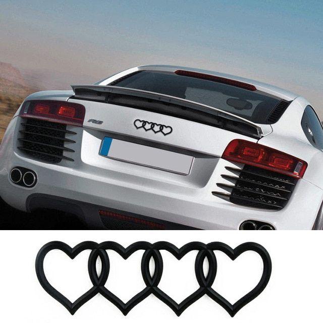 Audi RS5 Logo - Love Heart Logo Rear Trunk Badge Emblem Decal Sticker Replacement ...