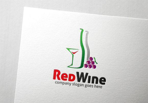 Red Bar Company Logo - Red Wine Logo ~ Logo Templates ~ Creative Market