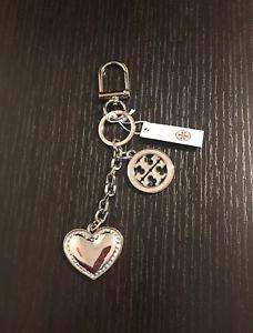 FOB Heart Logo - Tory Burch Logo & Heart Key Fob Silver (NWT) | eBay