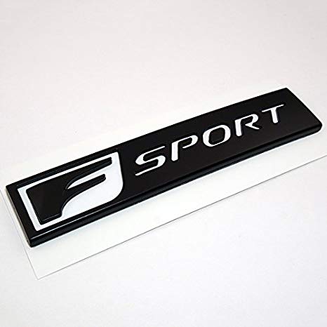 F Sport Logo - Matte Black F Sport Logo ABS Badge Trunk Emblem OEM Long