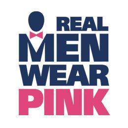 Men Logo - Real Men Wear Pink. Men Fighting Against Breast Cancer. Real Men