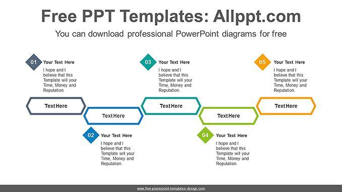 Five Hexagon Logo - Five hexagon diagrams PowerPoint Diagram Template