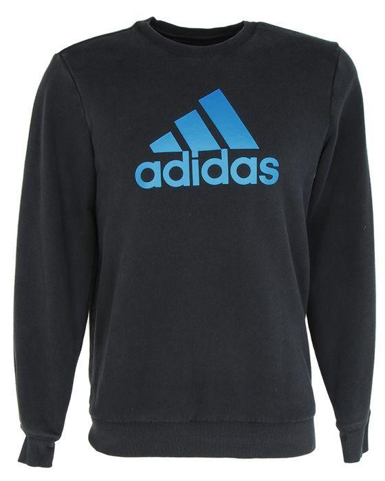 Black and Blue M Logo - Adidas Black & Blue Logo Sweatshirt - S Black £25 | Rokit Vintage ...