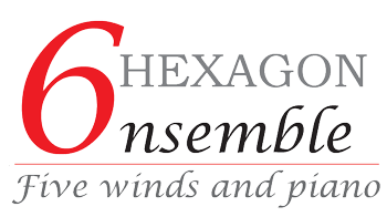 Five Hexagon Logo - Hexagon Ensemble - Five winds and piano.