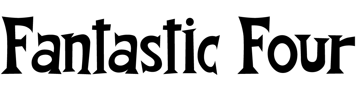Fantastic Four Black and White Logo - Fantastic Four font download - Famous Fonts