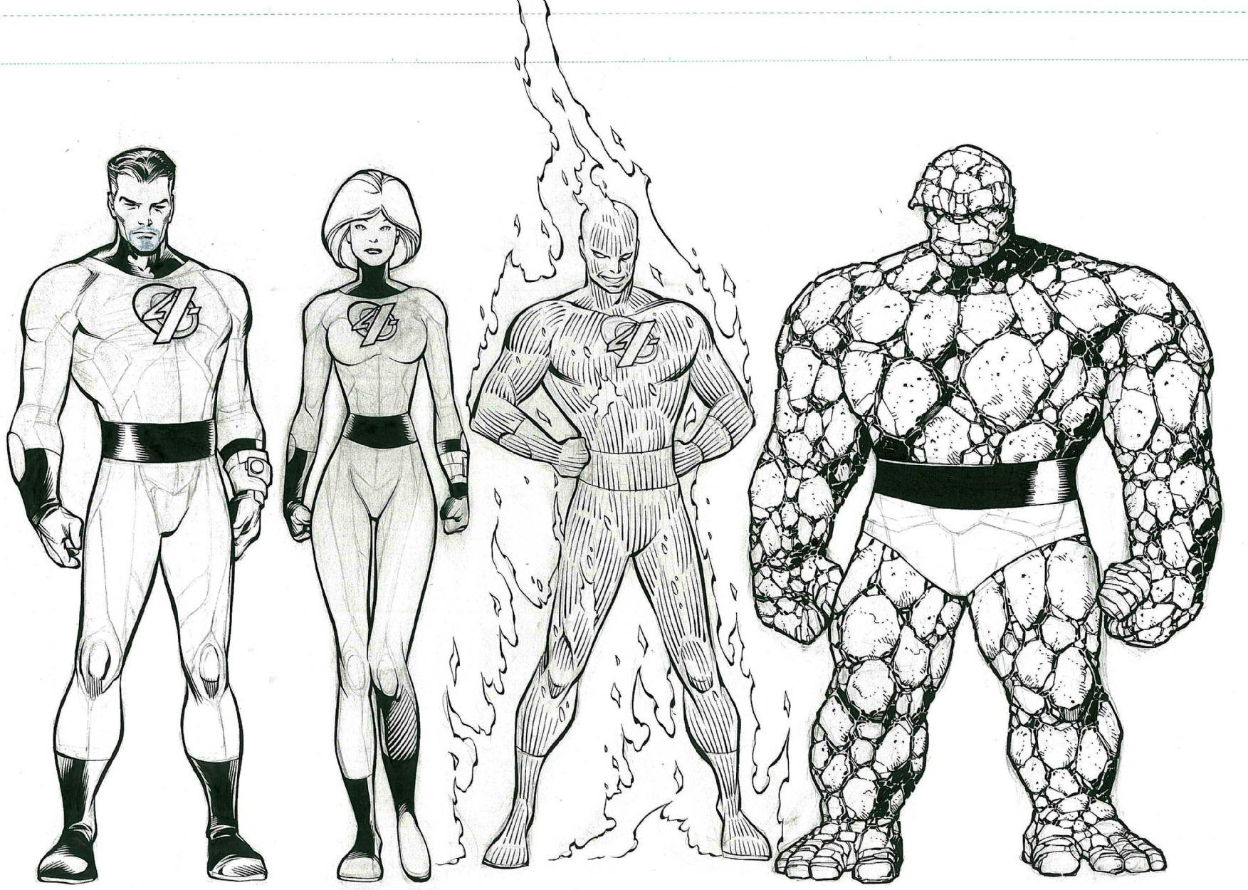 Fantastic Four Black and White Logo - FANTASTIC FOUR DESIGNS, in ERFAUKI D's MY COLLECTION Comic Art