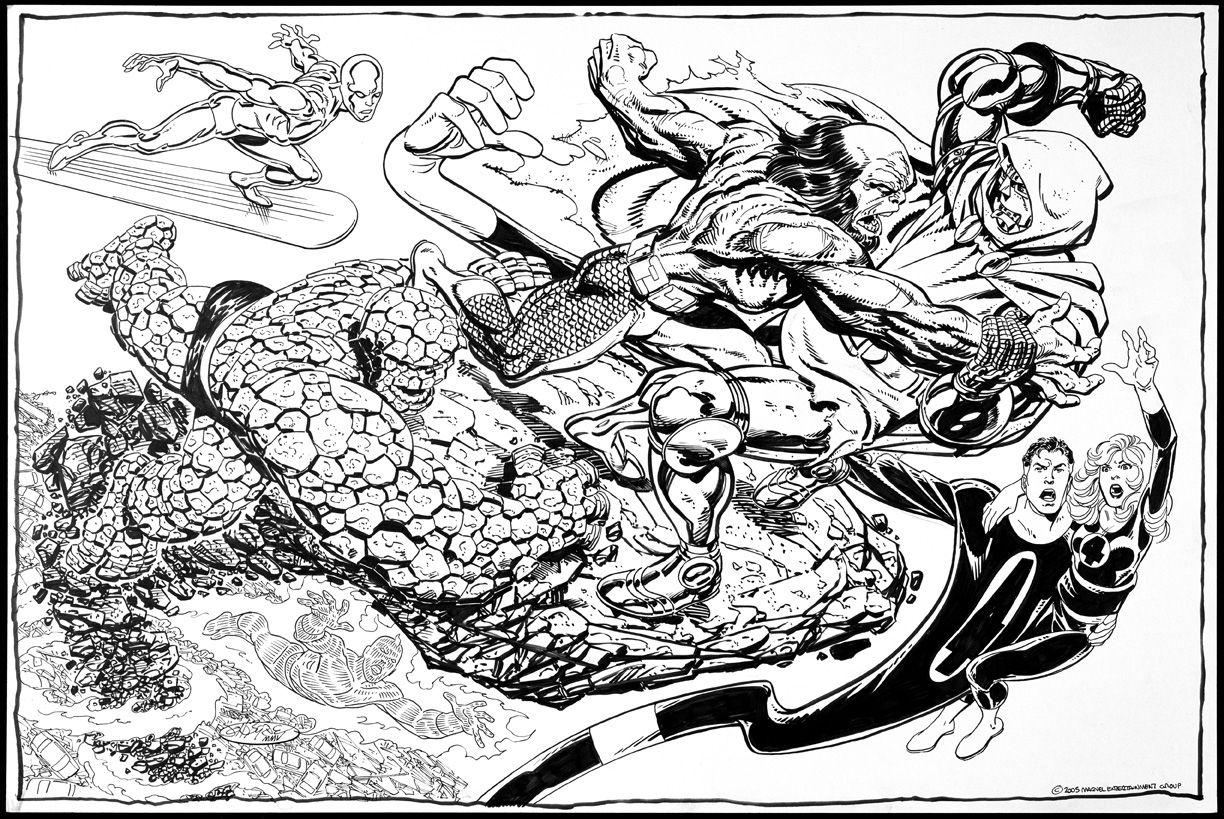 Fantastic Four Black and White Logo - Homage to Fantastic Four #258-260, in Tony Frye's Terrax vs Doom ...