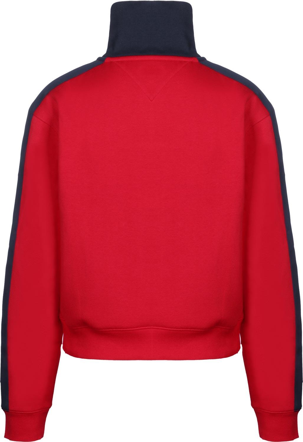 Red and White for the W Logo - Tommy Jeans Racing Logo Pop Over W sweater red blue white
