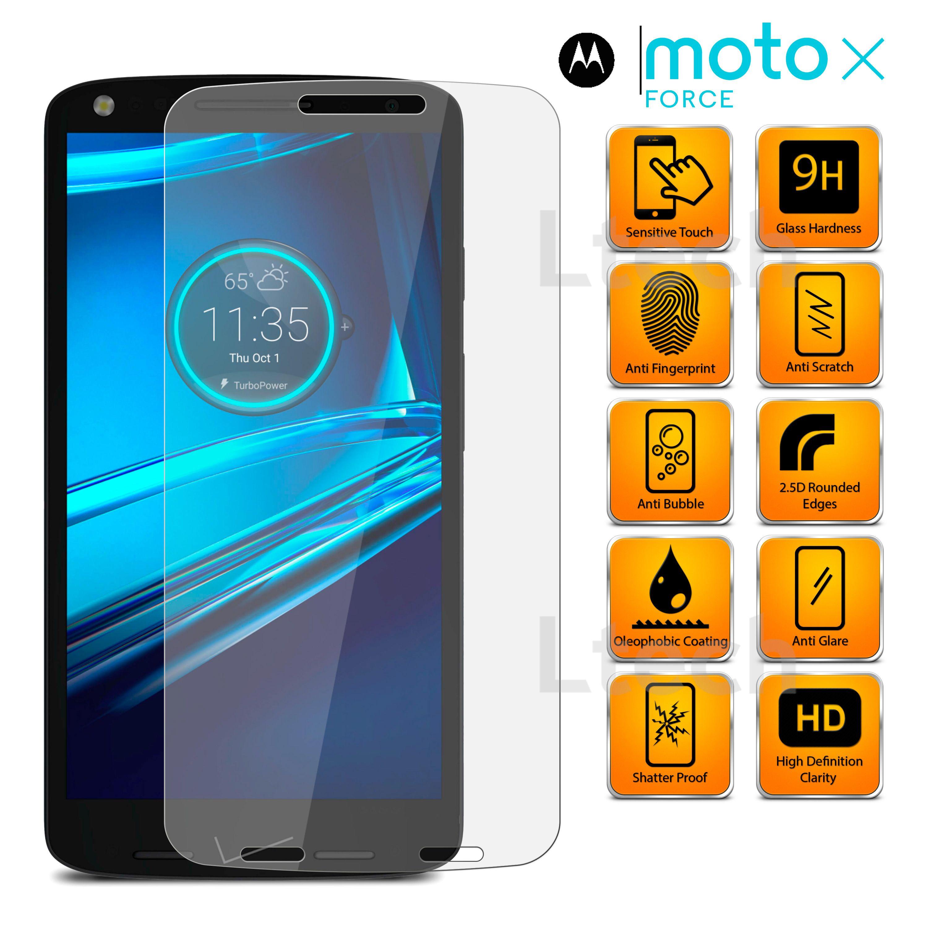 Motorola Moto X Logo - Motorola Moto X Force (2015) - Transparent Tempered Glass Screen ...