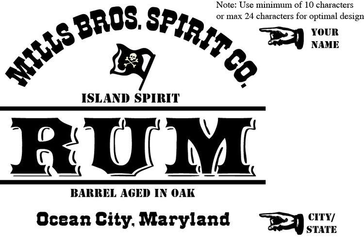 Rum Logo - Pirate Rum' Personalized Oak Barrel — BuyOakBarrels.com