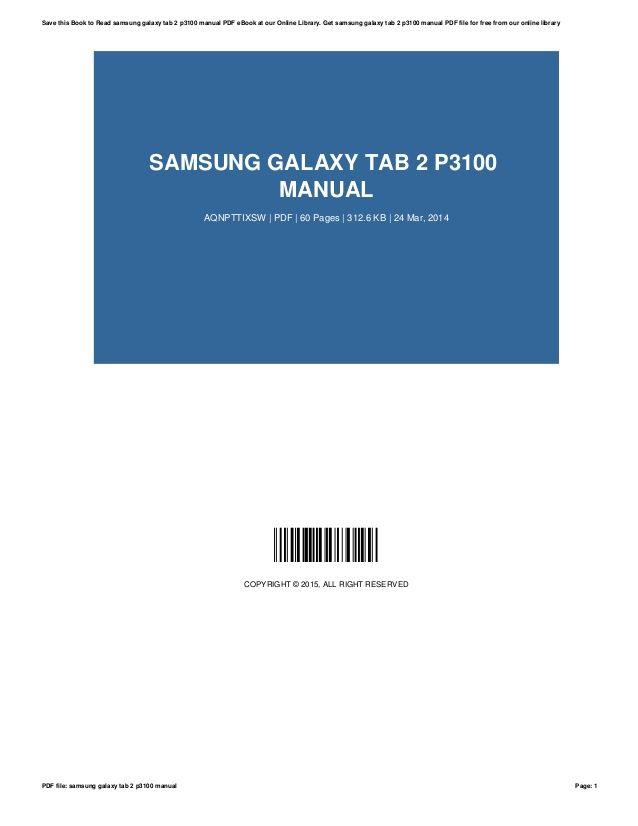 PDF Samsung Galaxy Logo - Samsung galaxy tab 2 p3100 manual