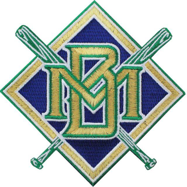Crossed Bats Logo - Milwaukee Brewers 1990s Crossed Bats Logo Patch