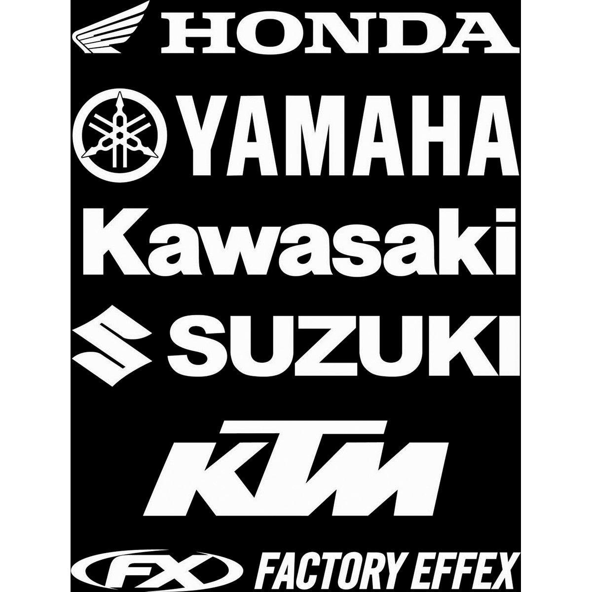 Black Kawasaki Logo - Factory Effex Die Cut Sticker - 1ft. Logo - Kawasaki - White - 09 ...