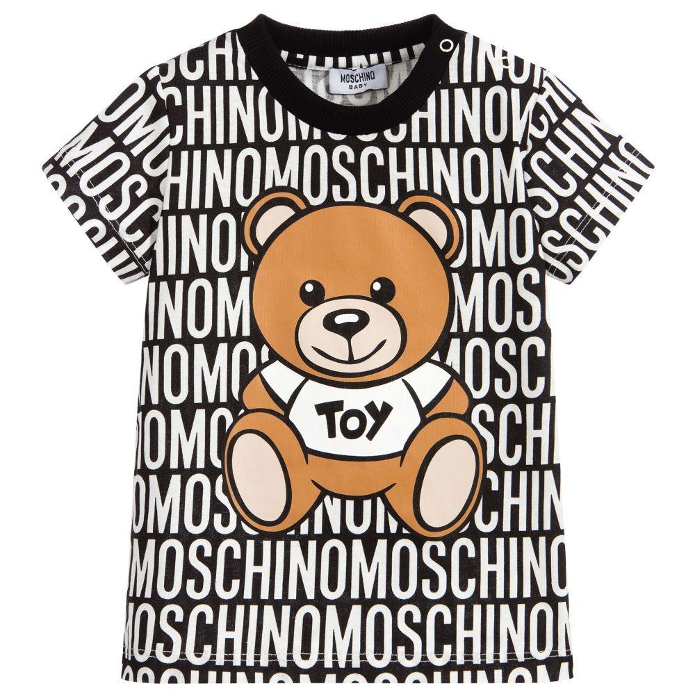 Moschino Bear Logo - Moschino Baby - Teddy Bear & Logo Baby T-Shirt | Childrensalon