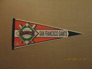 Baseball Crossed Bats Logo - MLB San Francisco Giants Vintage Crossed Bats Logo Baseball Pennant ...