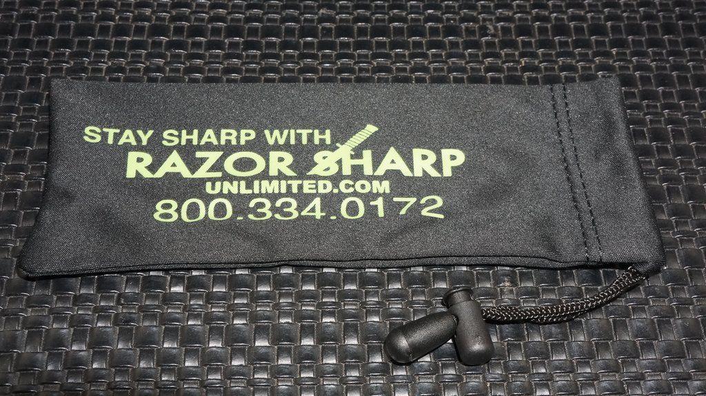 Sharping Razor Logo - Razor Sharp Unlimited (8) Black Micro Fiber Knife Bag with Draw ...