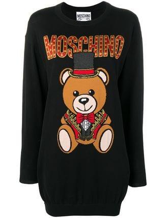 Moschino Bear Logo - Moschino teddy bear logo sweater dress $493 SS19 Online