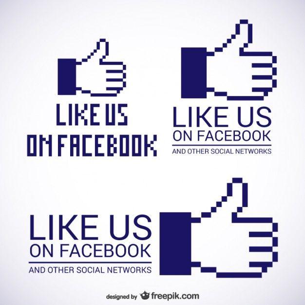 Like Us On Facebook Logo - Like us on facebook logos Vector