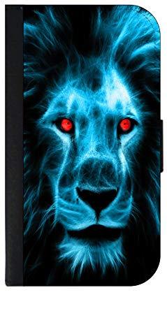 Red and Blue Lion Logo - Amazon.com: Blue Lion with Red Eyes - Wallet Flip Style Phone Case ...