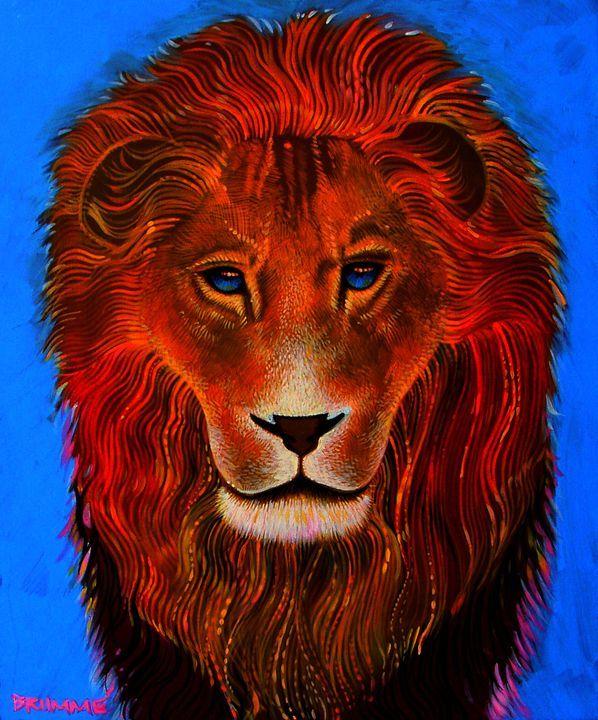 Red and Blue Lion Logo - The Blue Lion - Steve Brumme - Paintings & Prints, Fantasy ...