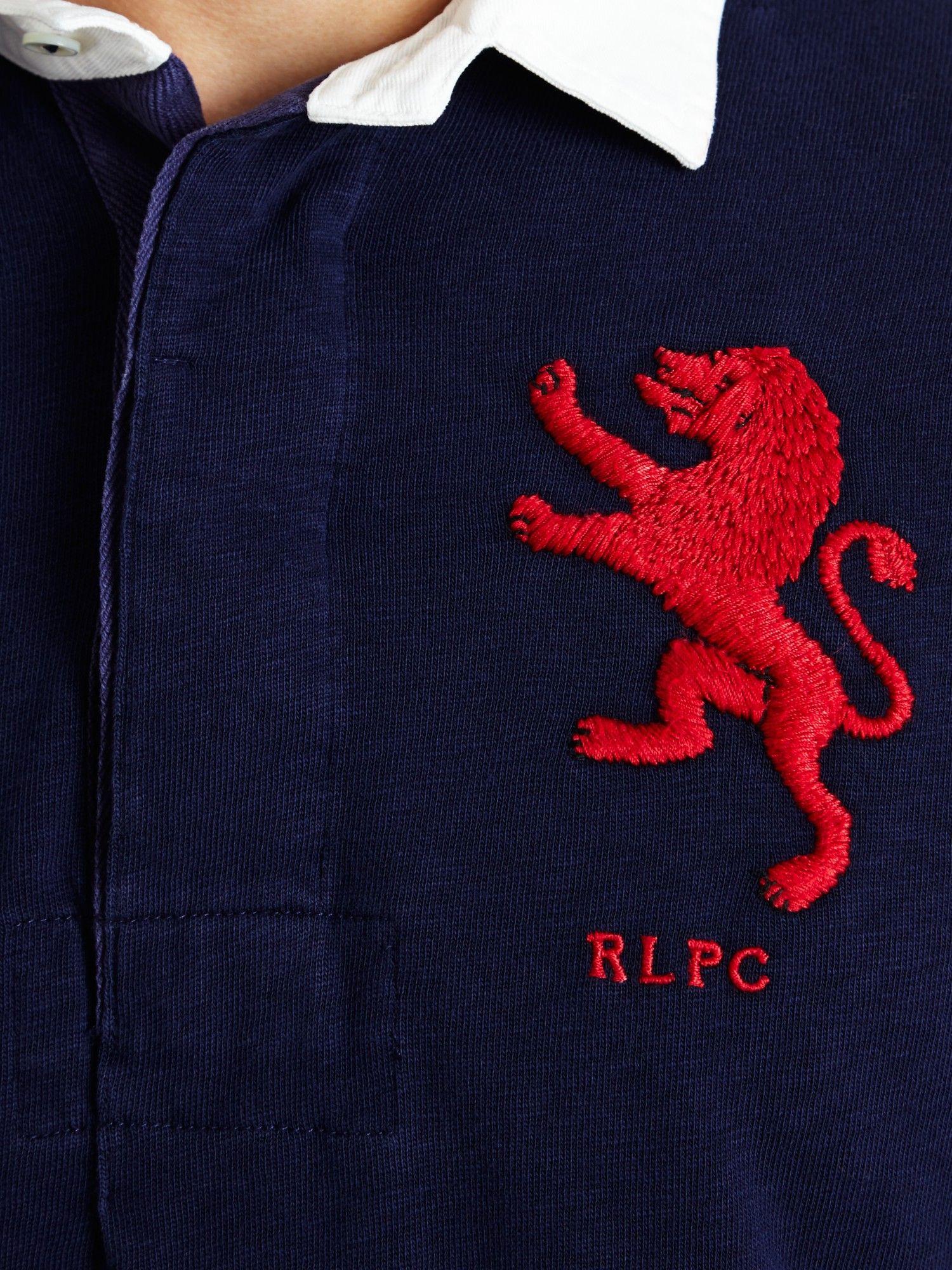 Red and Blue Lion Logo - Polo Ralph Lauren Lion Rugby Jersey Top in Blue for Men