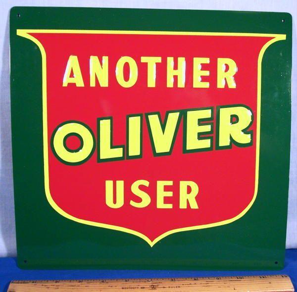 Oliver Tractor Logo - Oliver Tractor Tin Sign Barn Sign with Shield Logo. Classic