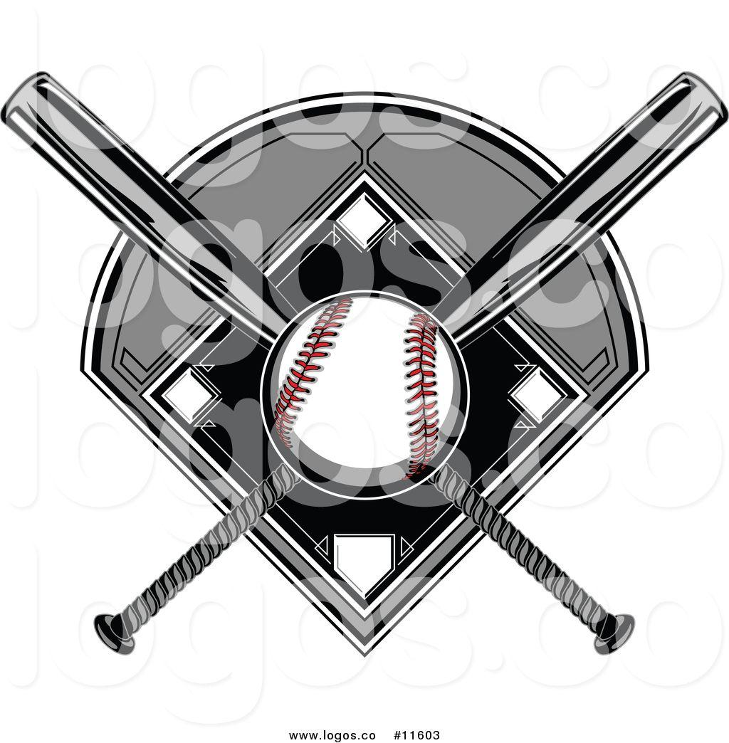 Crossed Bat Ball Logo - Crossed Bats Vector at GetDrawings.com | Free for personal use ...