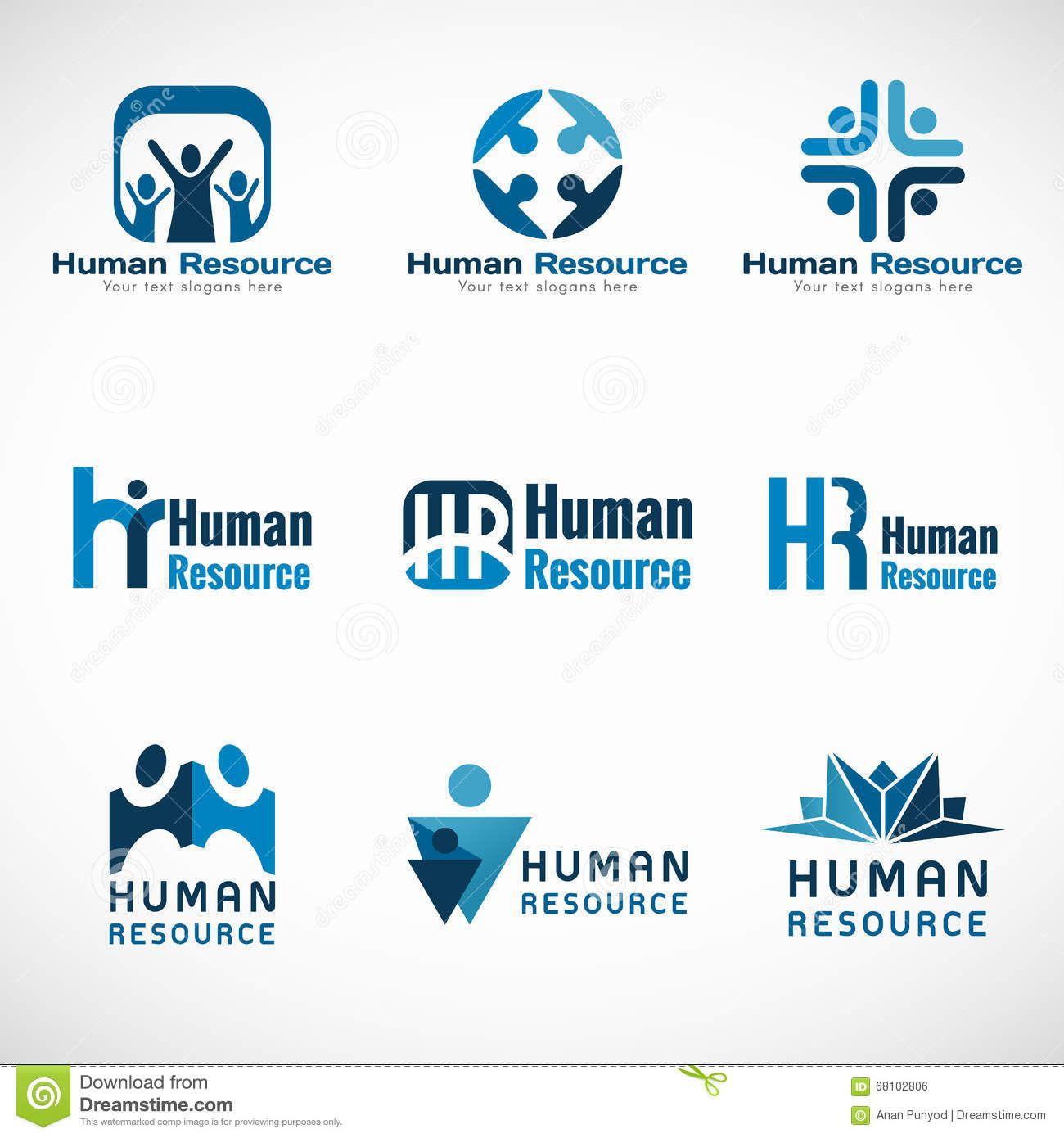 HR Logo - Human Resources (HR) Logo Vector Set Design For Business Stock ...