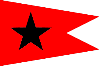 Red White and Black Star Logo - Flag of the 19th Century American trading Company The Black Star