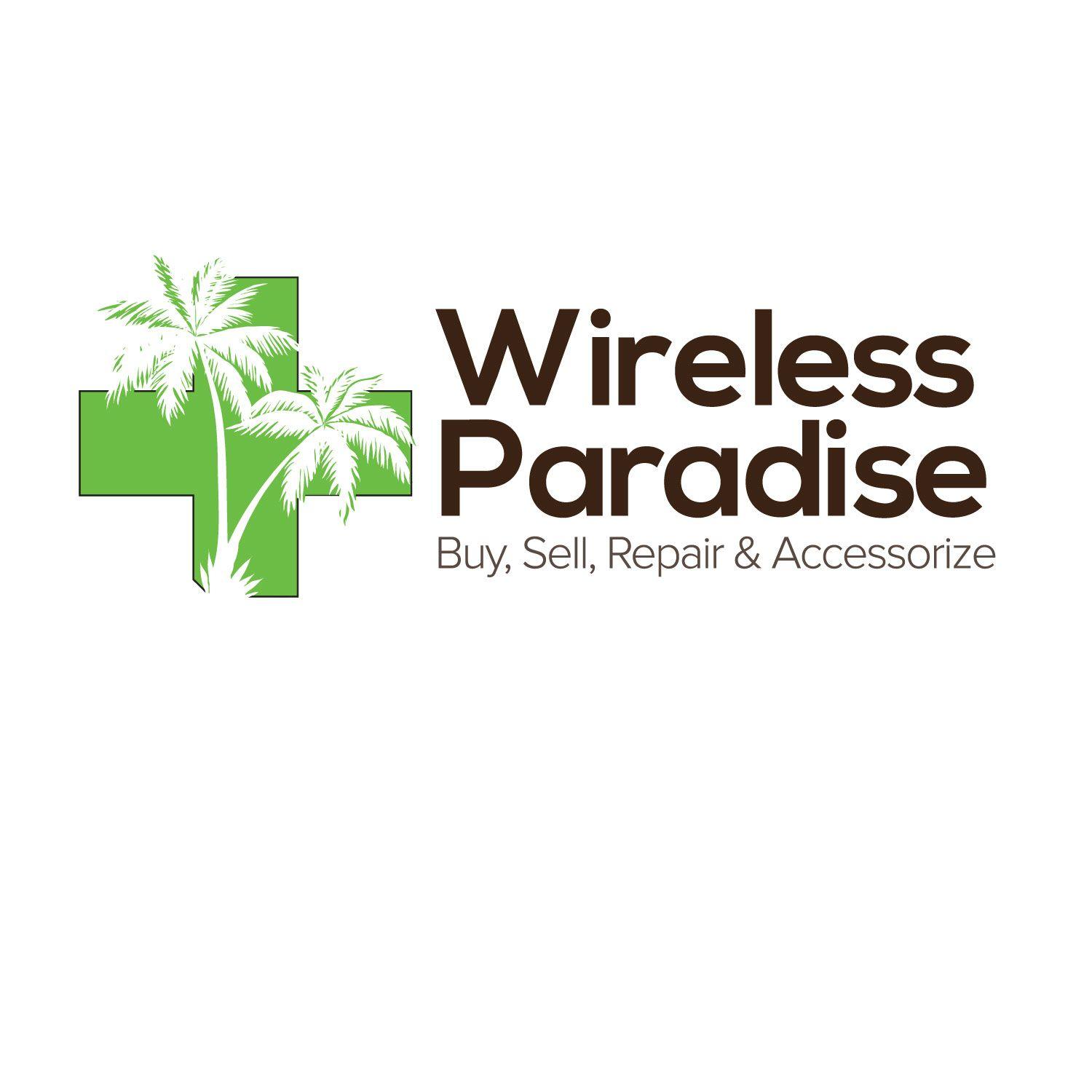 Paradise Cross Logo - Bold, Traditional, Cell Phone Logo Design for Wireless Paradise