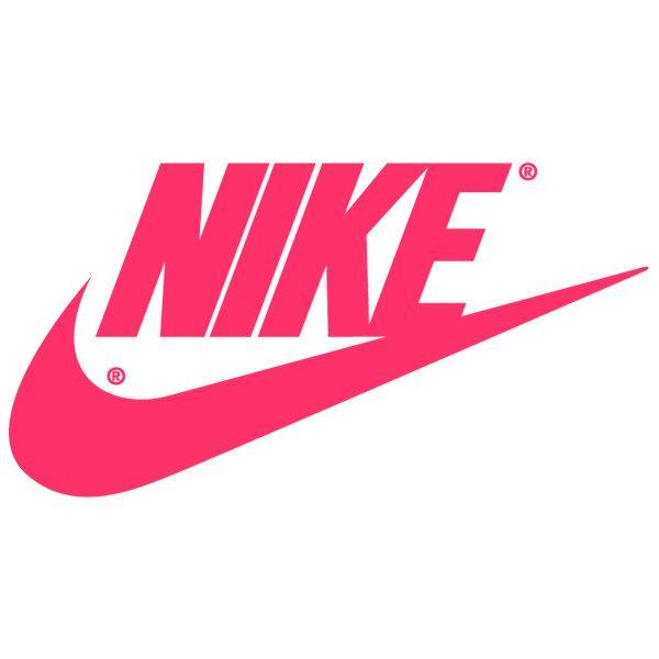 Pink and Black Nike Logo - Hot Pink Nike Logo | Nike Swoosh Logos ❤ liked on Polyvore ...