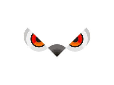 Owl Face Logo - White Owl logo design symbol by Alex Tass, logo designer. Dribbble