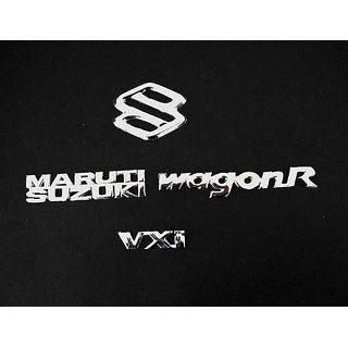Old Suzuki Logo - Buy MARUTI SUZUKI WAGONR WAGON R CAR MONOGRAM LOGO EMBLEM Chrome