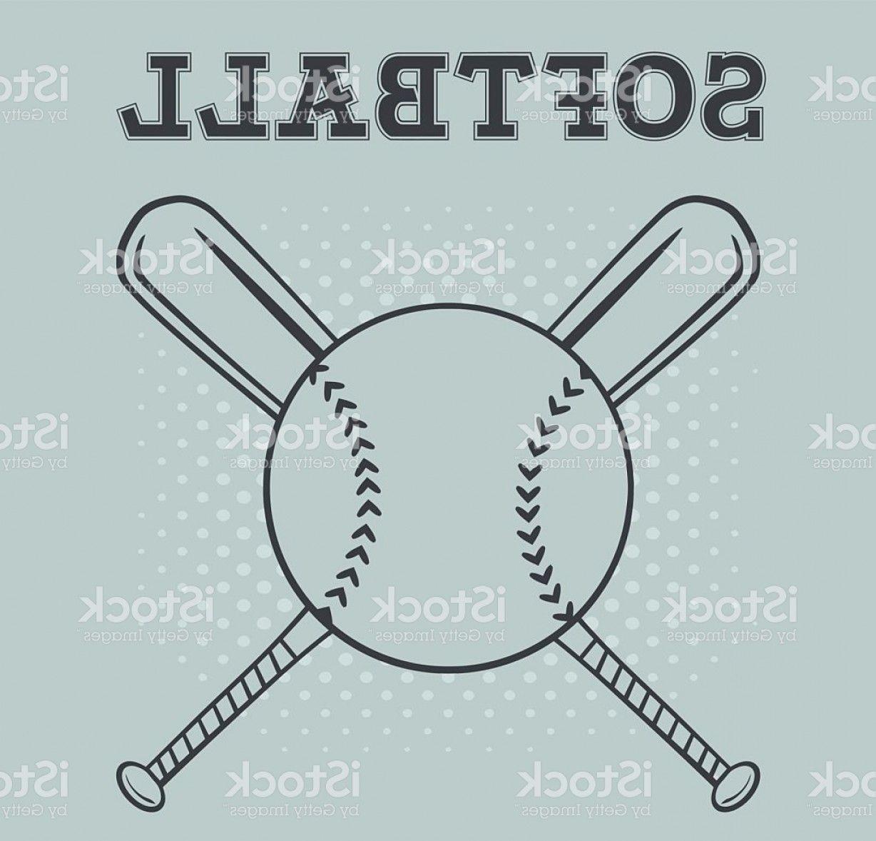 Crossed Bats Logo - Softball Over Crossed Bats Logo With Background Gm | LaztTweet