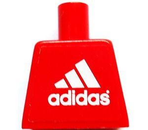 Black and Red Adidas Logo - LEGO Red Adidas Football Torso without Arms with Adidas Logo