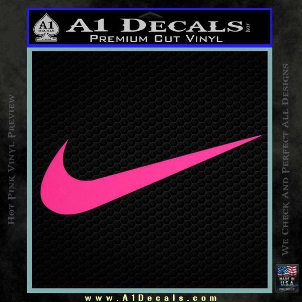 Pink Nike Logo - Nike Swoosh 4 Pack Decal Sticker A1 Decals