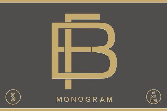 Bf Logo - BF Monogram FB Monogram Logo Templates Creative Market