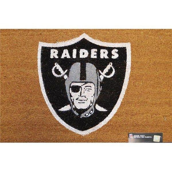 Tan Colored Logo - Shop The Memory Company MC1689RAID Oakland Raiders Colored Logo Coir ...