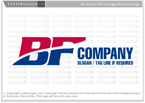 Bf Logo - Red And Blue BF Logo ( B Monogram Logo 26 )