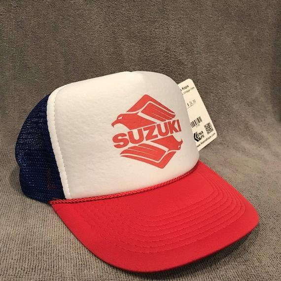 Old Suzuki Logo - Suzuki Motorcycles Trucker Hat Old Logo Vintage Snapback | Etsy