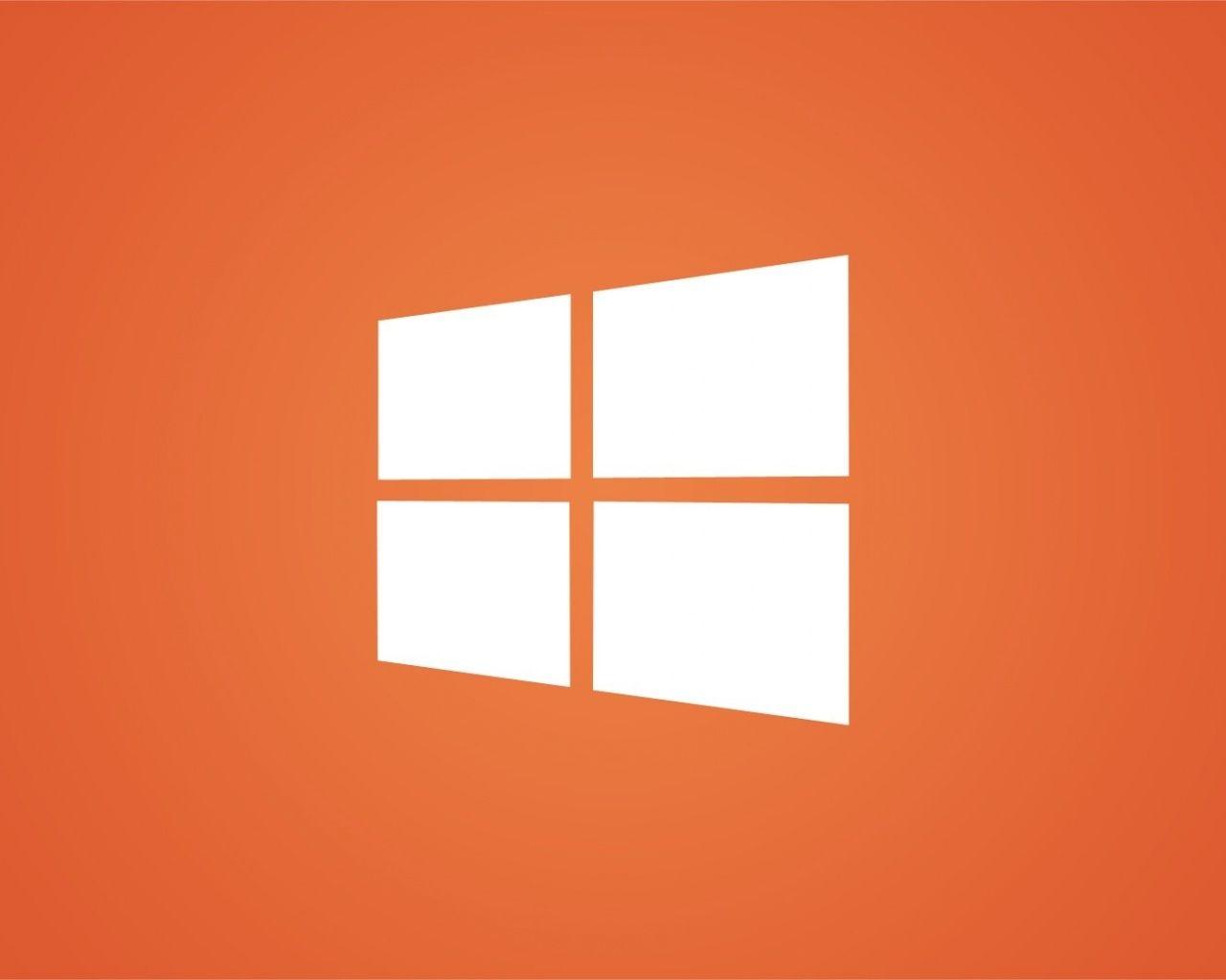 White Orange Logo - 1280x1024 Clean Windows 8 White Logo on Orange desktop PC and Mac ...