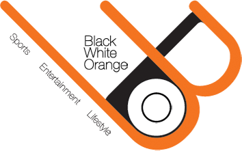 White On Orange Logo - Black White Orange