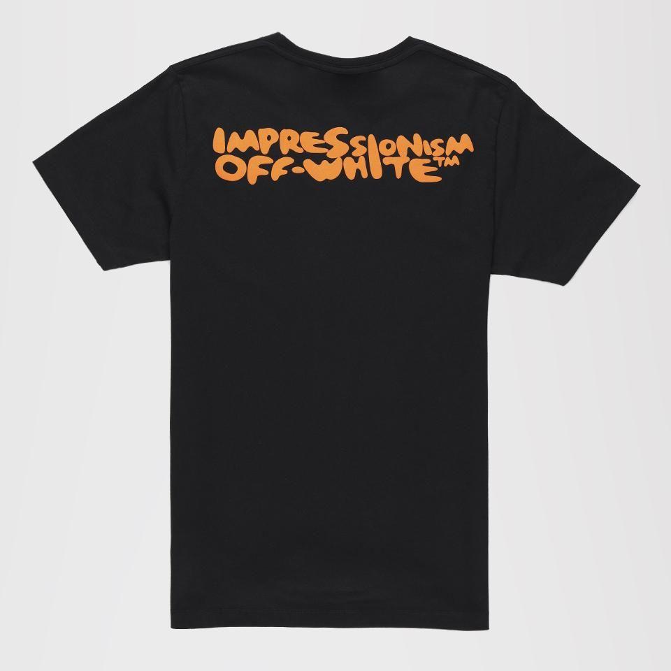 White Orange Logo - OFF-WHITE ORANGE LOGO IMPRESSIONISM TSHIRT BLACK – Mr Trendz