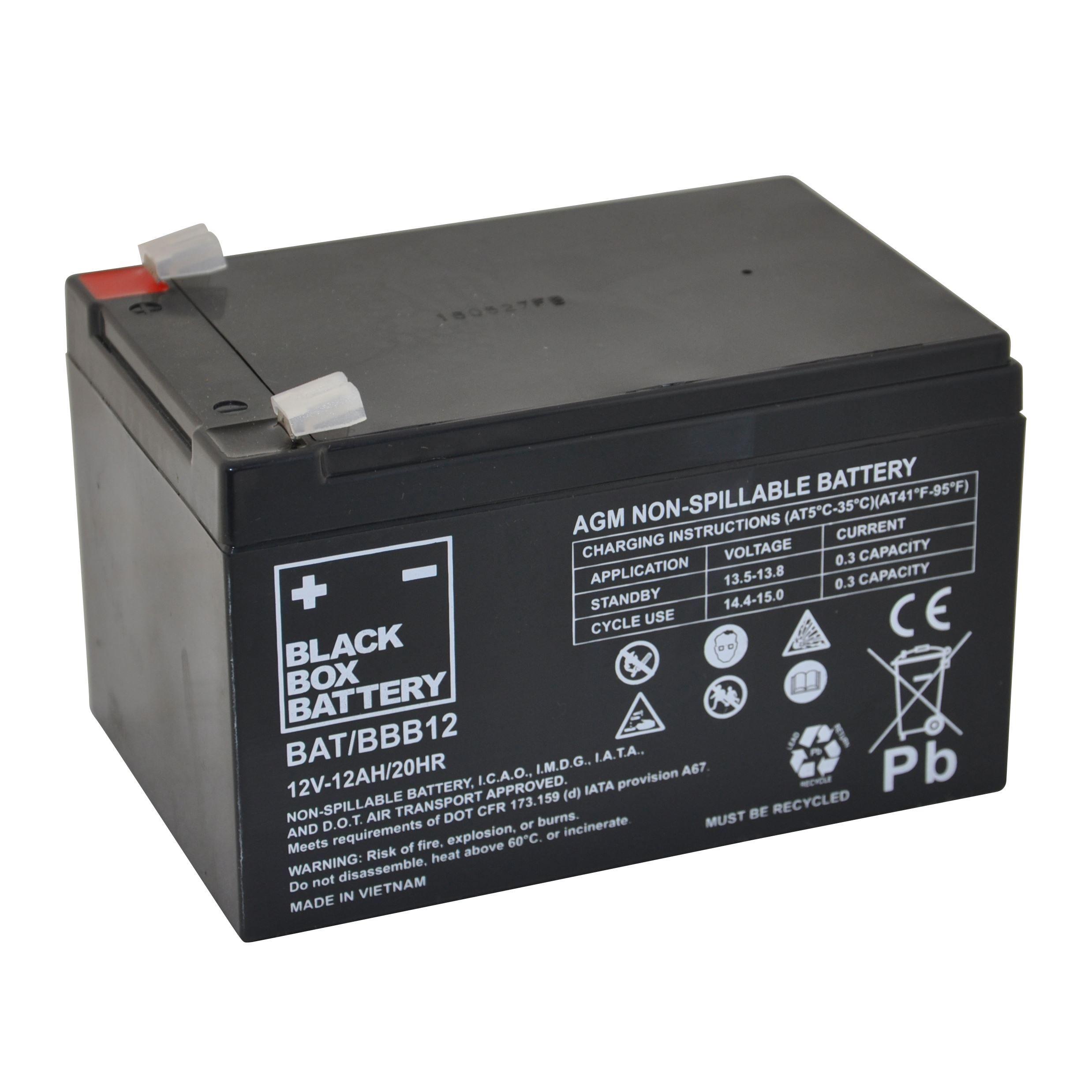 3 Black Boxes Logo - Black Box AGM Battery 12Ah | Mobility for You