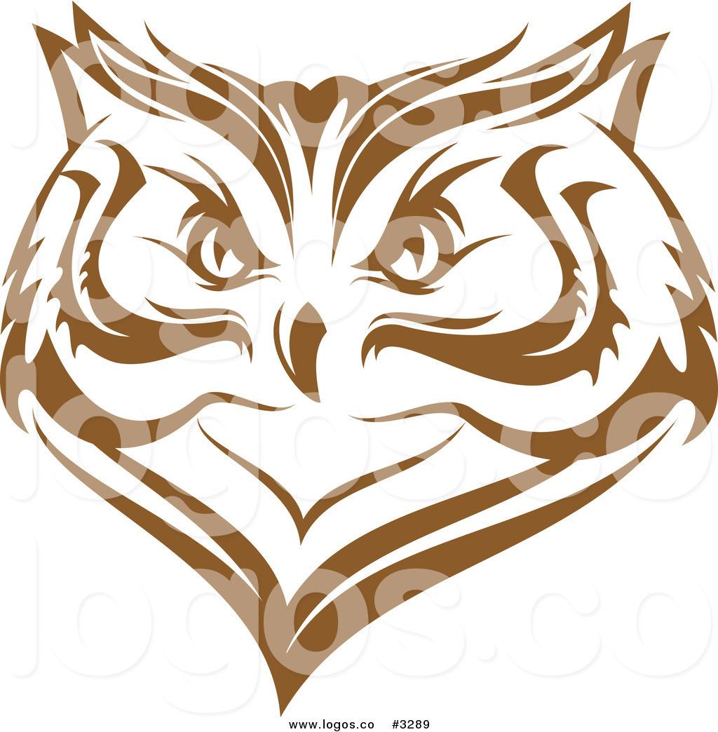 Owl Face Logo - Brown Owl Head Logo Brown Owl Face Logo Black And White Bird Logo ...